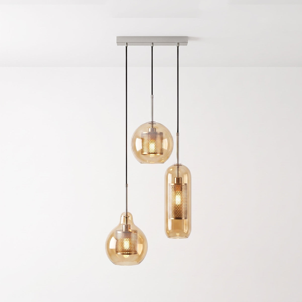 Combined Chiswick Glass Pendant Light