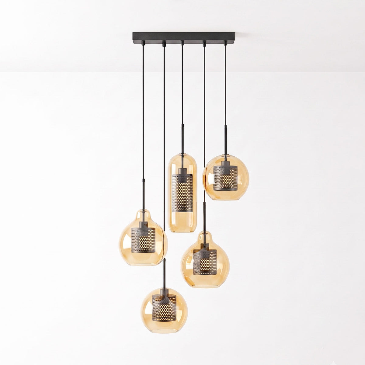 Combined Chiswick Glass Pendant Light