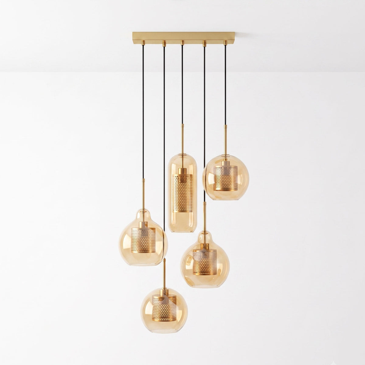 Combined Chiswick Glass Pendant Light