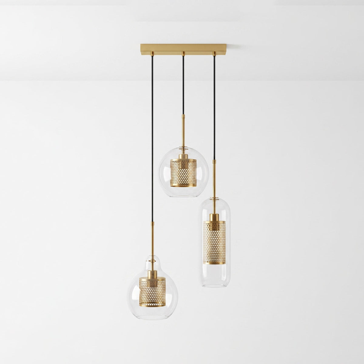 Combined Chiswick Glass Pendant Light