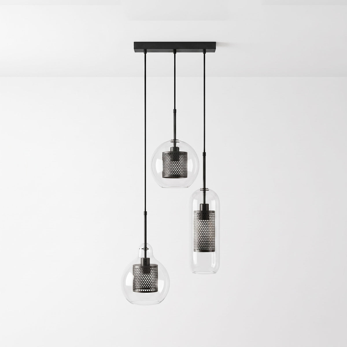 Combined Chiswick Glass Pendant Light