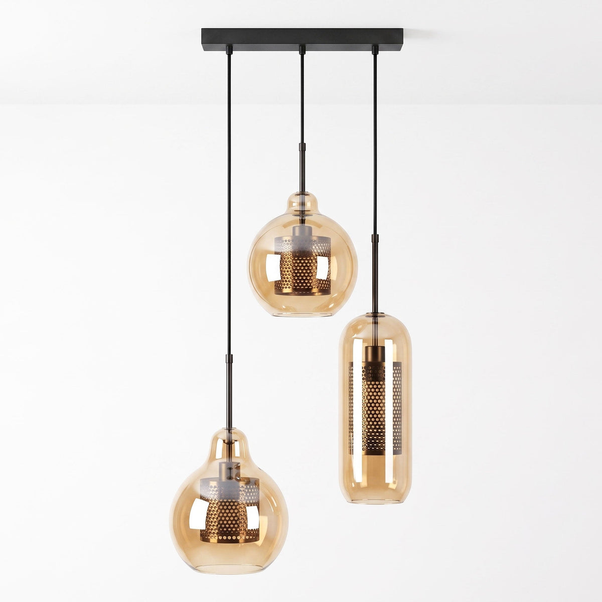 Combined Chiswick Glass Pendant Light