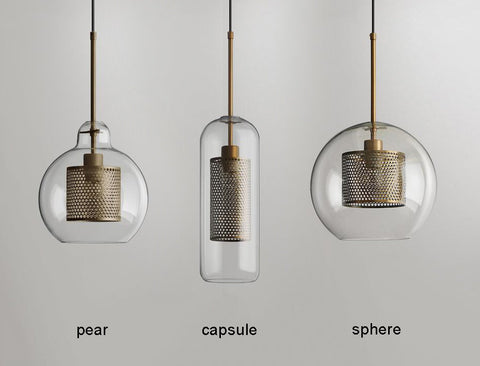 Combined Chiswick Glass Pendant Light