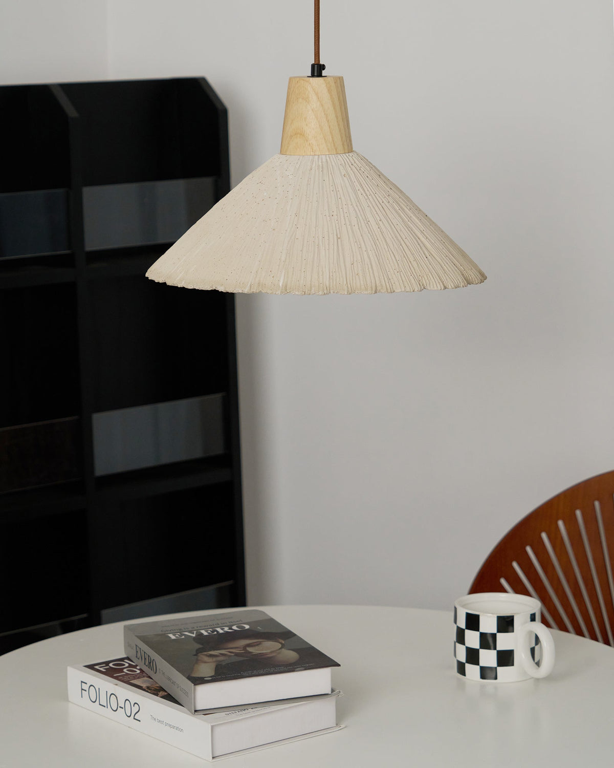Concrete Pleated Pendant Lamp