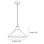 Concrete Pleated Pendant Lamp