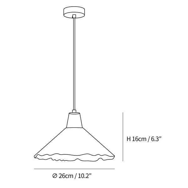 Concrete Pleated Pendant Lamp