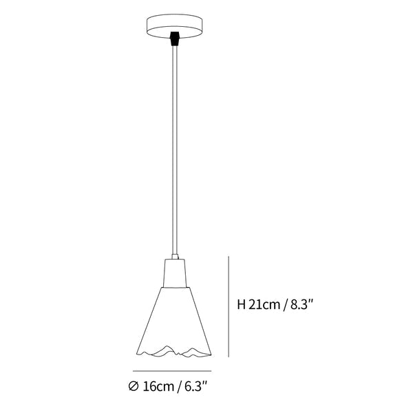 Concrete Pleated Pendant Lamp