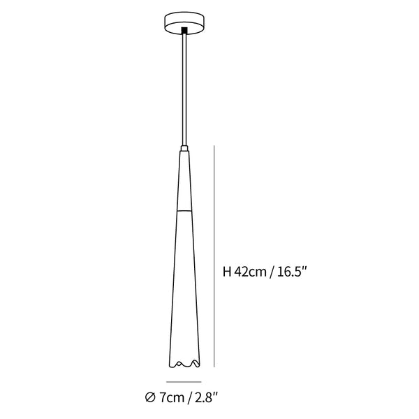 Concrete Pleated Pendant Lamp