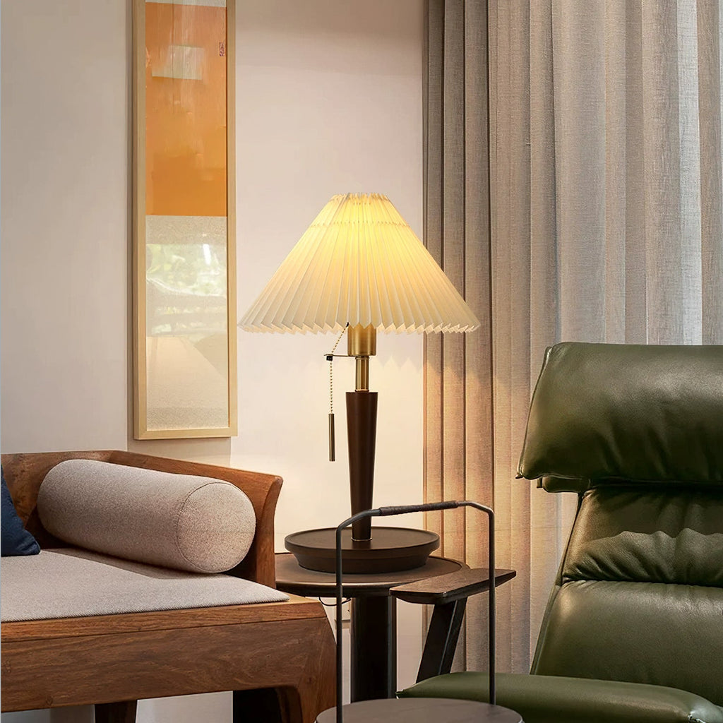 Cone Pleated Fabric Table Lamp