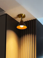 Cone Semi - Flush Ceiling Light