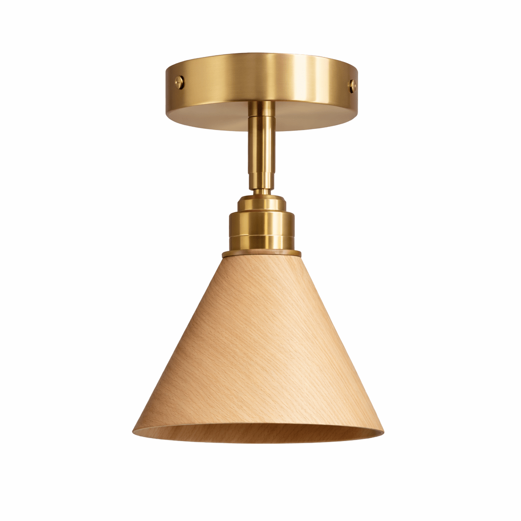Cone Semi - Flush Ceiling Light