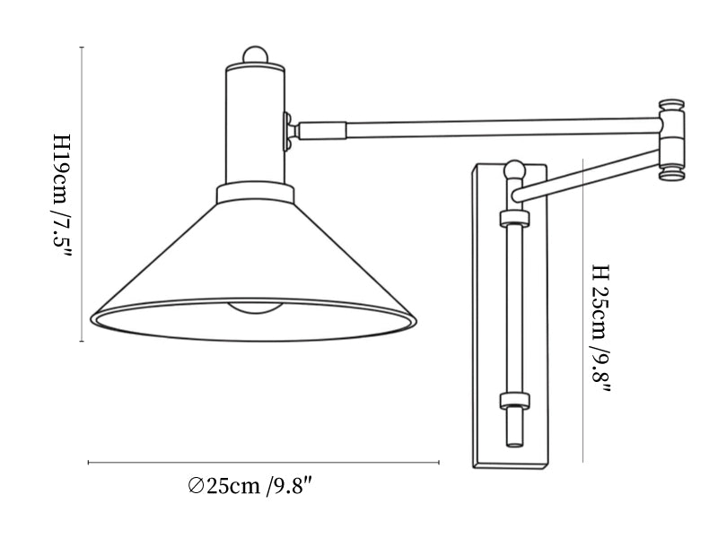 Cone Swing Arm Wall Sconce