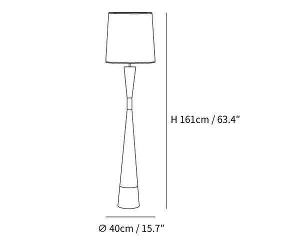 Cone Waist Floor Lamp