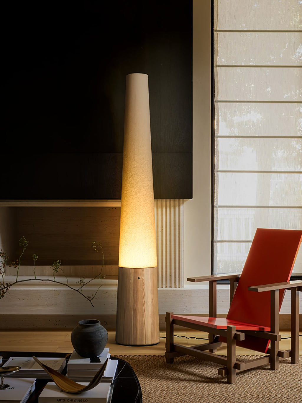 Cone Wooden Floor Lamp