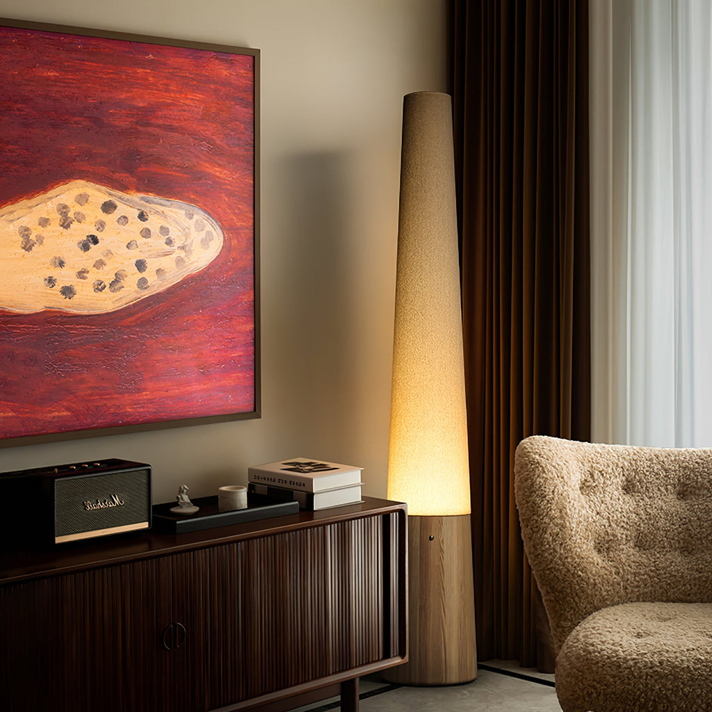 Cone Wooden Floor Lamp