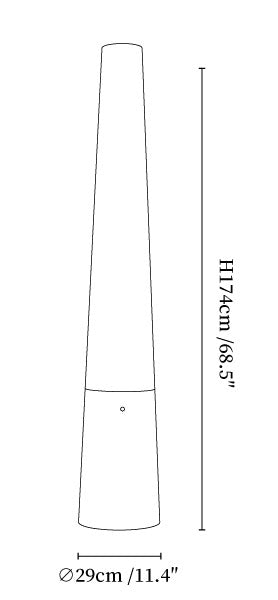 Cone Wooden Floor Lamp