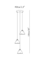 Conical Alabaster Brass Pendant Lamp