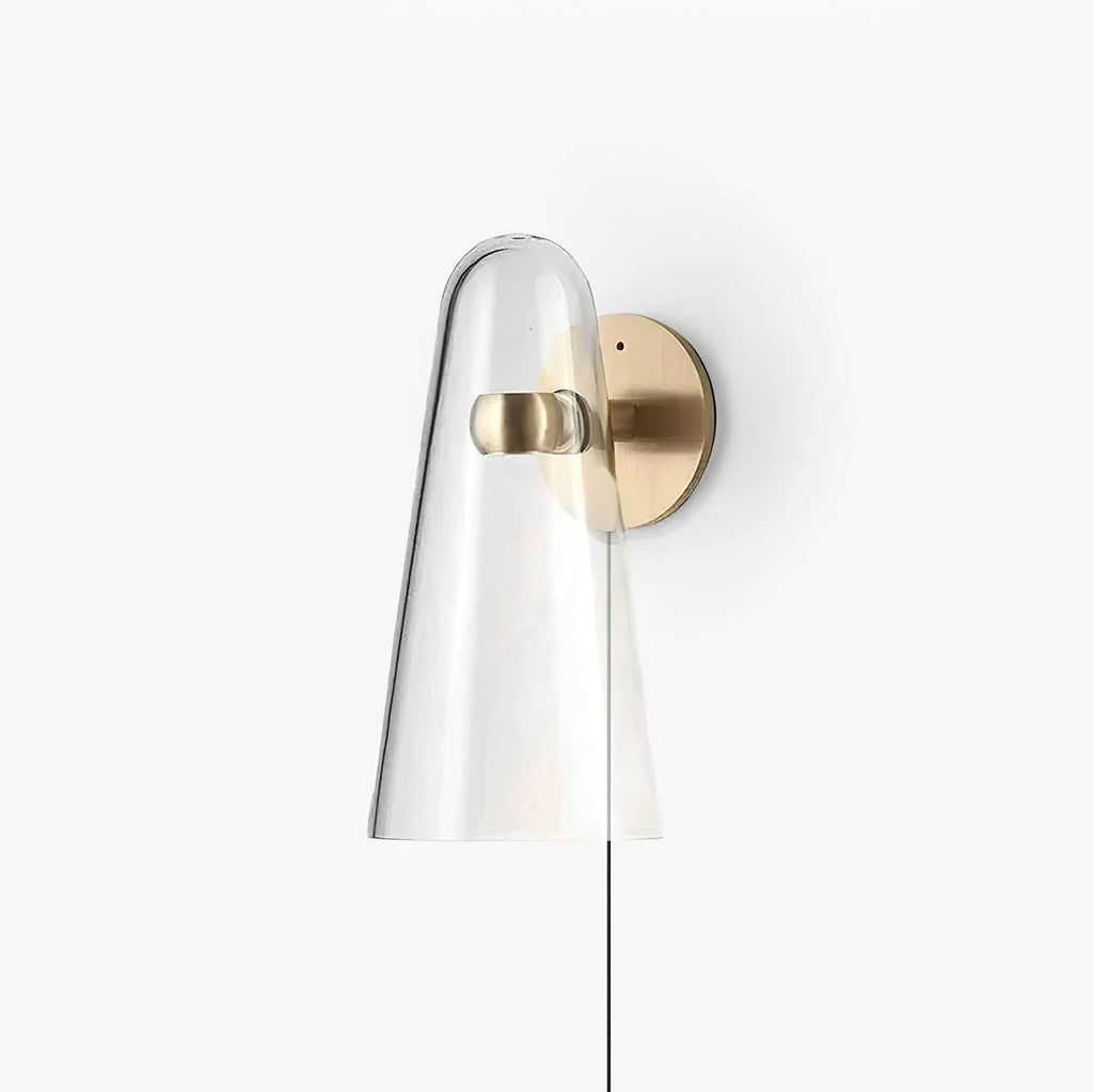 Conical Glass Plug - in Wall Lamp