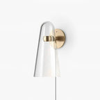 Conical Glass Plug - in Wall Lamp