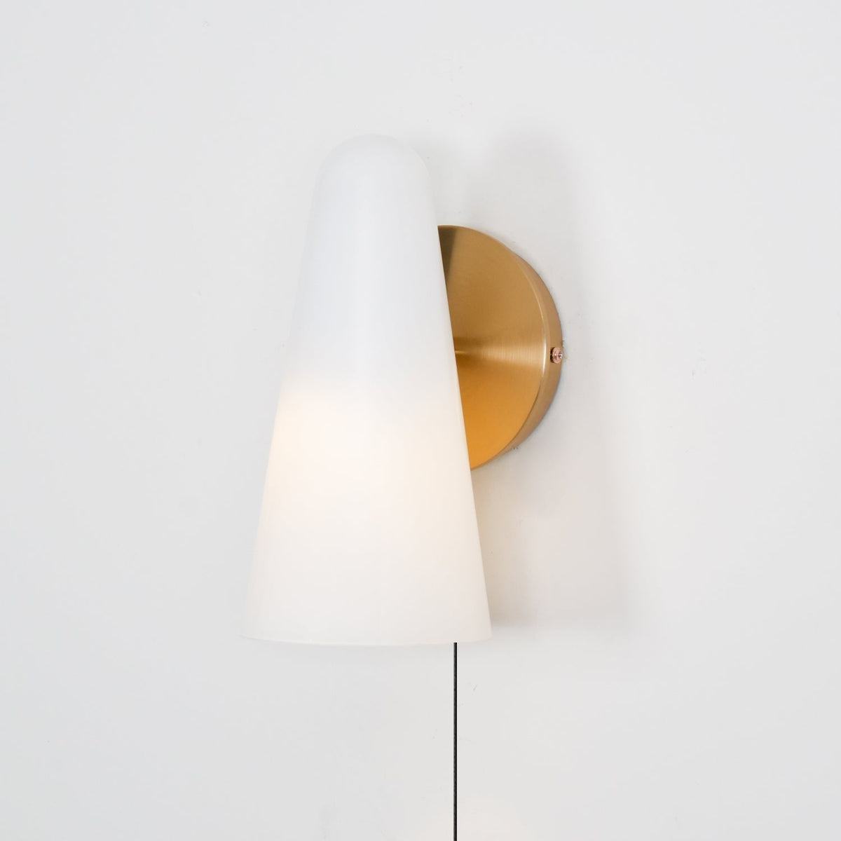 Conical Glass Plug - in Wall Lamp