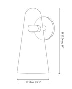 Conical Glass Plug-in Wall Lamp