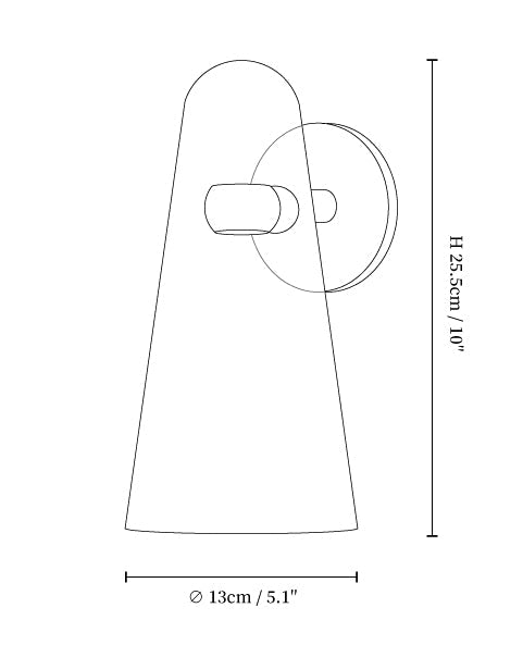 Conical Glass Plug-in Wall Lamp