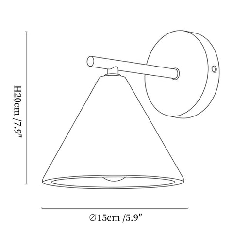Conical Travertine Wall Light