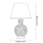 Coral Bird Floral Ceramic Table Lamp