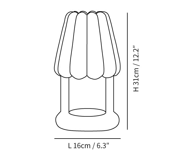 Coral Ice Cream Table Lamp