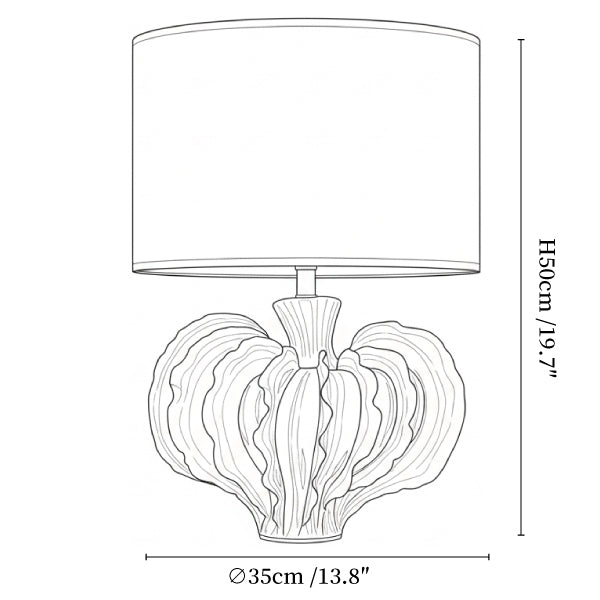 Coral Shaped Ceramic Table Lamp