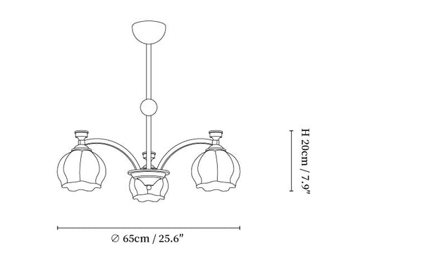 Corinne Arc Chandelier