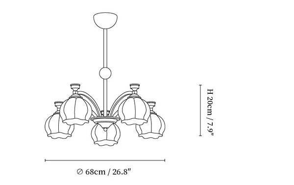 Corinne Arc Chandelier
