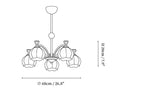 Corinne Arc Chandelier