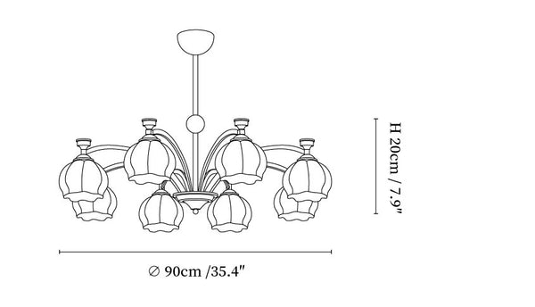 Corinne Arc Chandelier