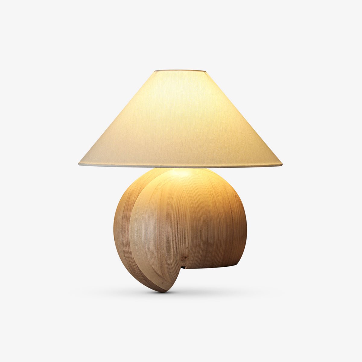 Corner Log Table Lamp