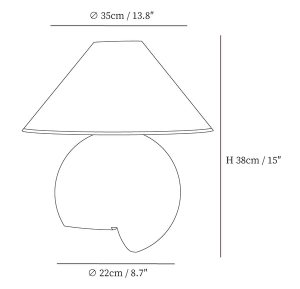 Corner Log Table Lamp