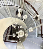 Cosmic Sphere Cascade Chandelier