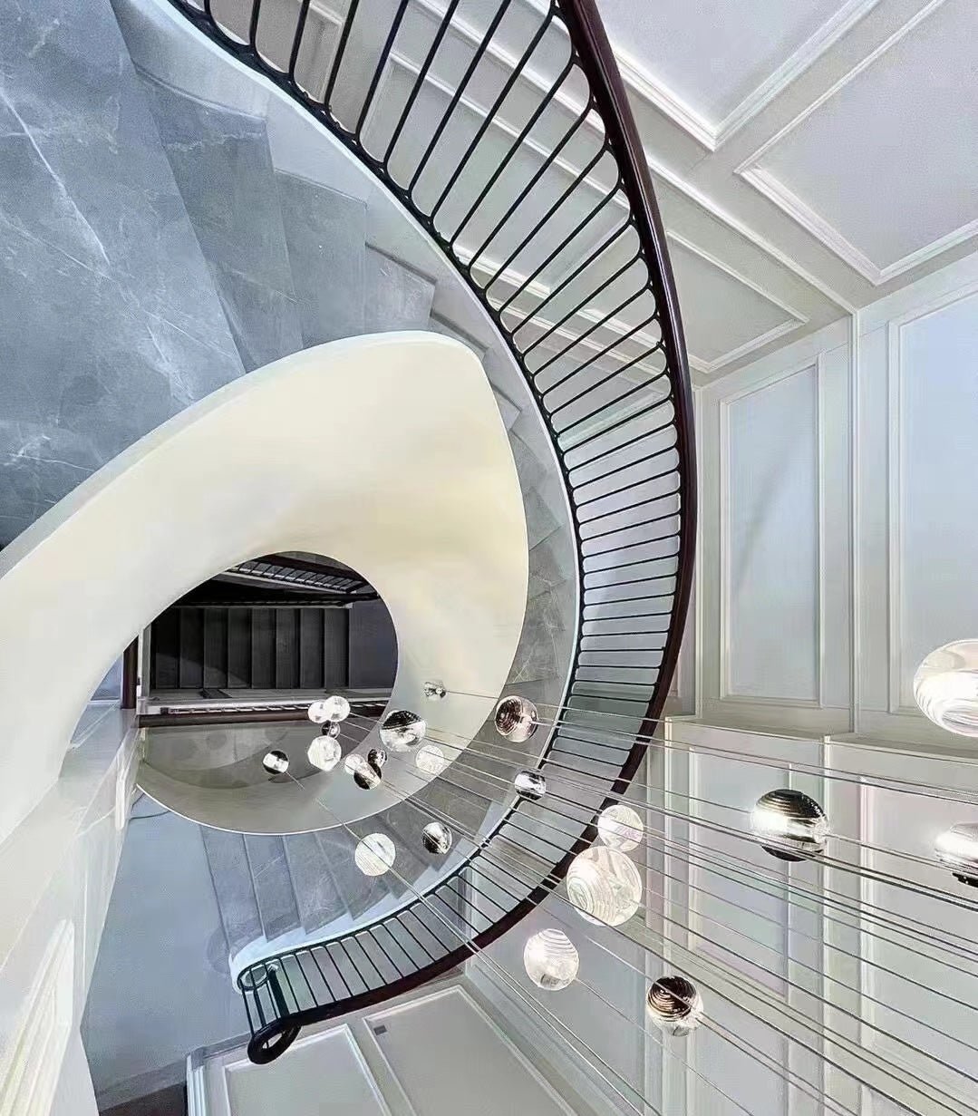 Cosmic Sphere Cascade Chandelier
