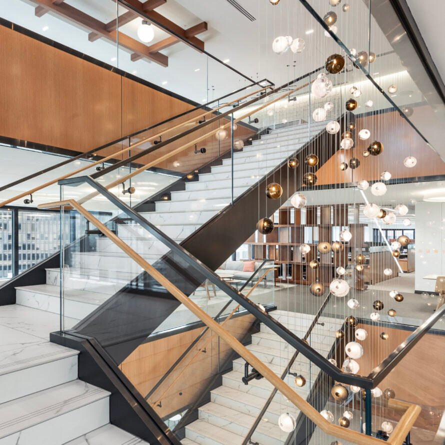 Cosmic Sphere Cascade Chandelier