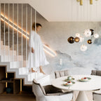Cosmic Sphere Cascade Chandelier