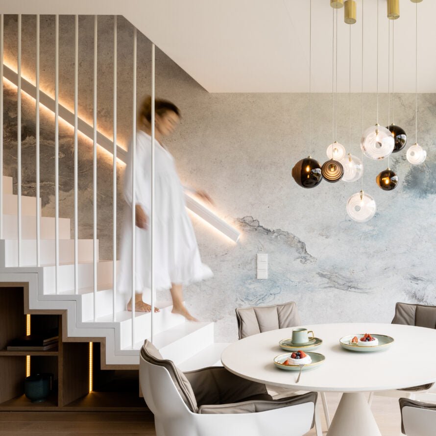 Cosmic Sphere Cascade Chandelier