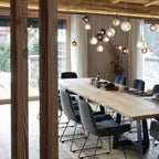 Cosmic Sphere Cascade Chandelier