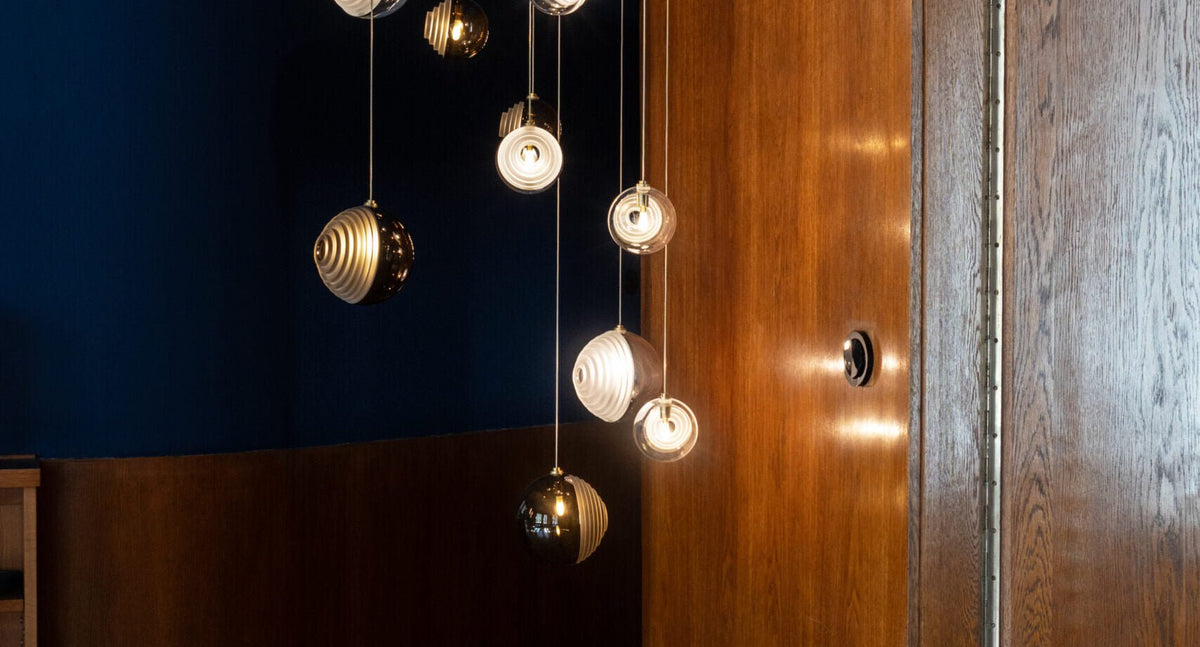 Cosmic Sphere Cascade Chandelier