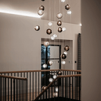 Cosmic Sphere Cascade Chandelier