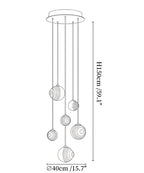Cosmic Sphere Cascade Chandelier