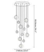 Cosmic Sphere Cascade Chandelier