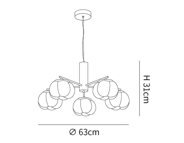 Cotton Balls Chandelier