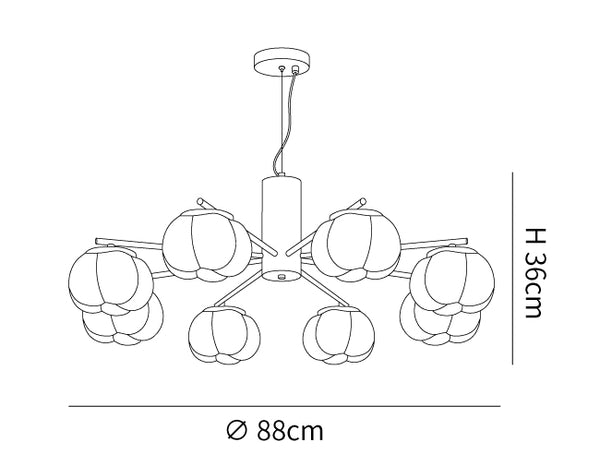 Cotton Balls Chandelier