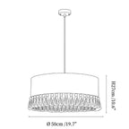 Cotton Fringe Drum Pendant Lamp