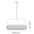 Cotton Fringe Drum Pendant Lamp